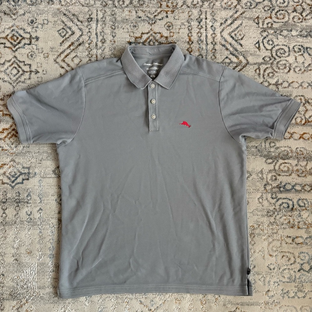 Tommy Bahama IslandZone Emfielder 2.0 Polo Shirt - Storm Gray Heather Medium